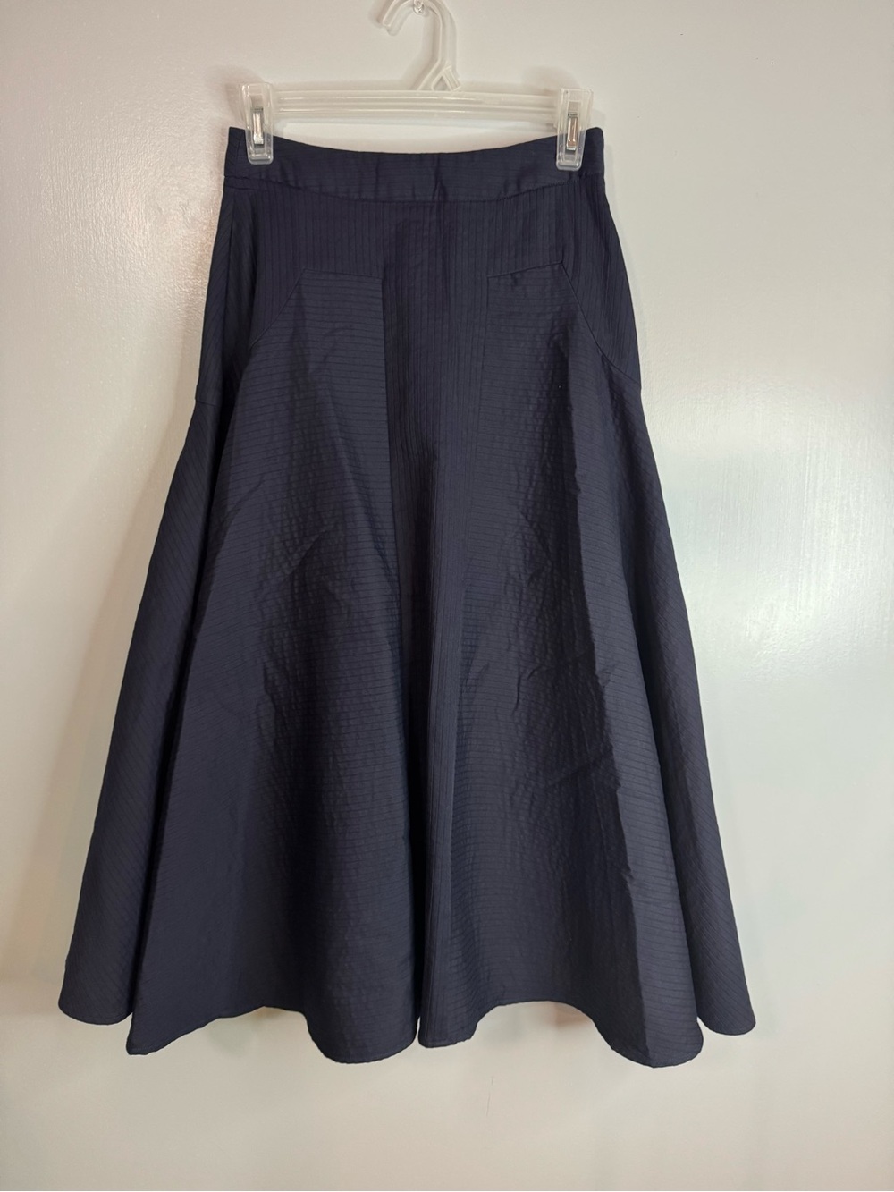 Palmer//Harding Navy A-Line Midi Skirt Size 2